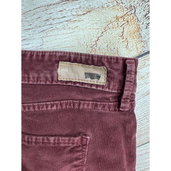 Levi's Demi Curve Classic Rise Slim Leg‎ Corduroy Jeans Women's Size 33 Burgundy - Picture 4 of 10